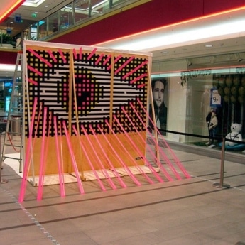 The Eye- Optical art of tape- street art festival Hamburg-Selfmadecrew 2014