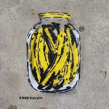 Banana can- Spree Can- stencil street art- featured image