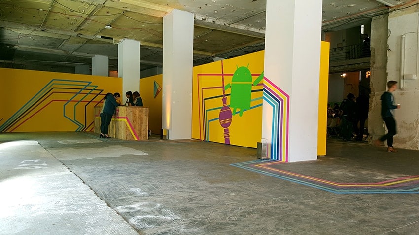 Image of tape art for Google Play Event