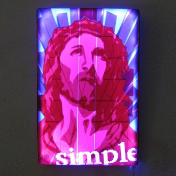Packing tape art-Jesus Portrait- Pop art by Ostap