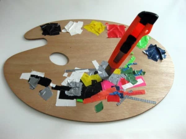 Tape-Art-Farbmischpalette des Künstlers-2012
