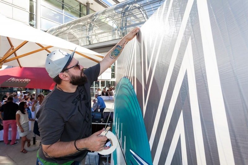 Makingof Bild 2 von Live Tape Art Performance für Leipziger Messe- Selfmadecrew 2016