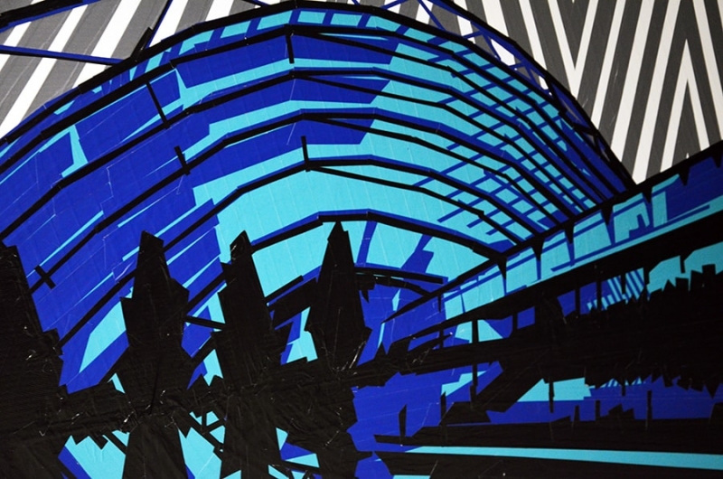 Zoom image of commissioned tape art for Leipziger Messe- Ostap 2016 Zoom image- Commission tape art for Leipziger Messe- Ostap 2016