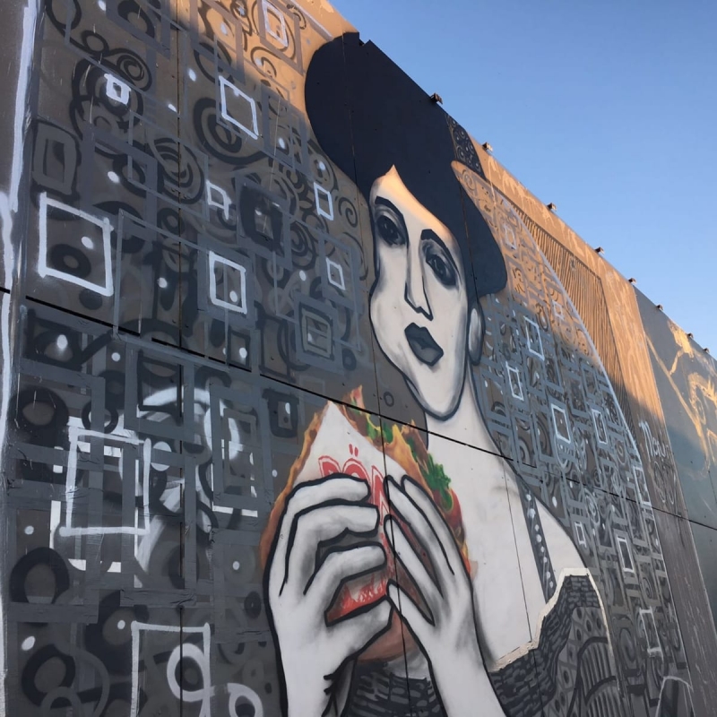 Nahaufnahme 3- Adele- Street Art Kunstwerk von Selfmadecrew- Abhörstation- Berlin-Teufelsberg, 2016