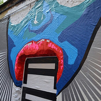 Arthoover-tape street art- Selfmadecrew Ostap- Tape Art Convention 2016