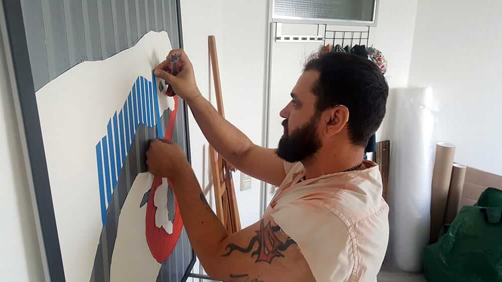 Making-of art out of sticky tape- commission for Tesa by Ostap Image 3- Making-of art out of sticky tape- commission for Tesa by Ostap
