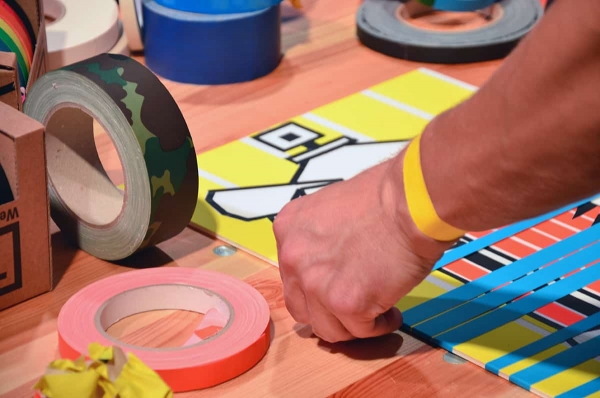 At work- tape art workshopby selfmadecrew