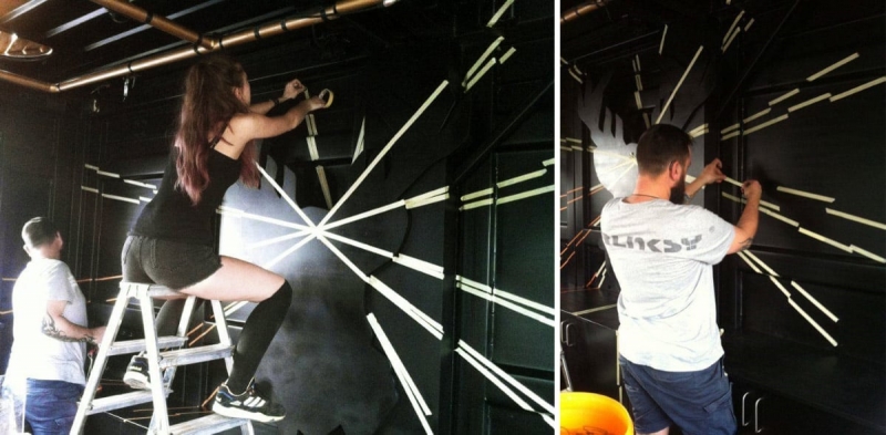 Marking the Layout- Selfmadecrew at work- Jägermeister Project