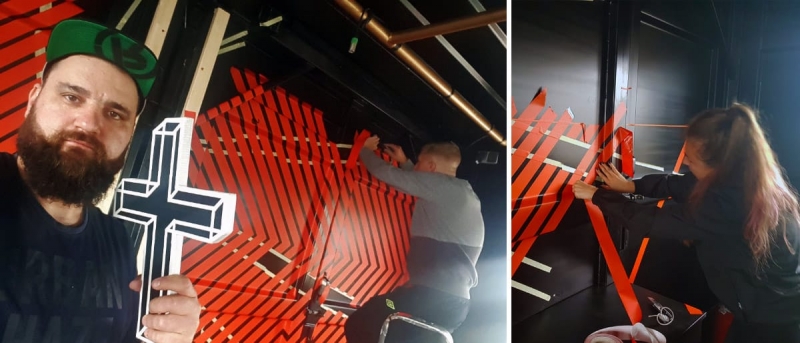 Fun when taping-Selfmade Crew sticks for Jägermeister
