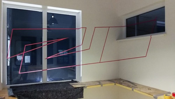 Flying Steps Academy Project- interior design with adhesive tape
