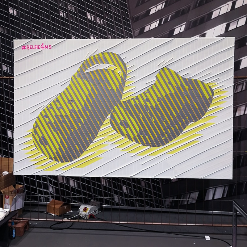 Live taping show for Crocs at the fashion fair in Berlin- Finished tape art piece