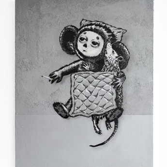 After Love-2019, Stencil spray art on canvas by Ostap