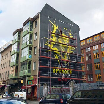 Mark Wahlberg's portrait mural for netflix